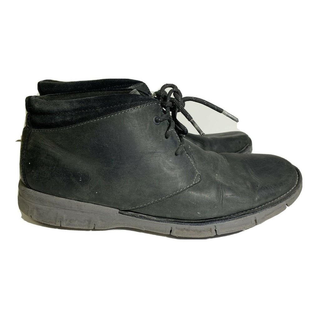 Clarks Desert Chukka Mens Size 12M Black Leather